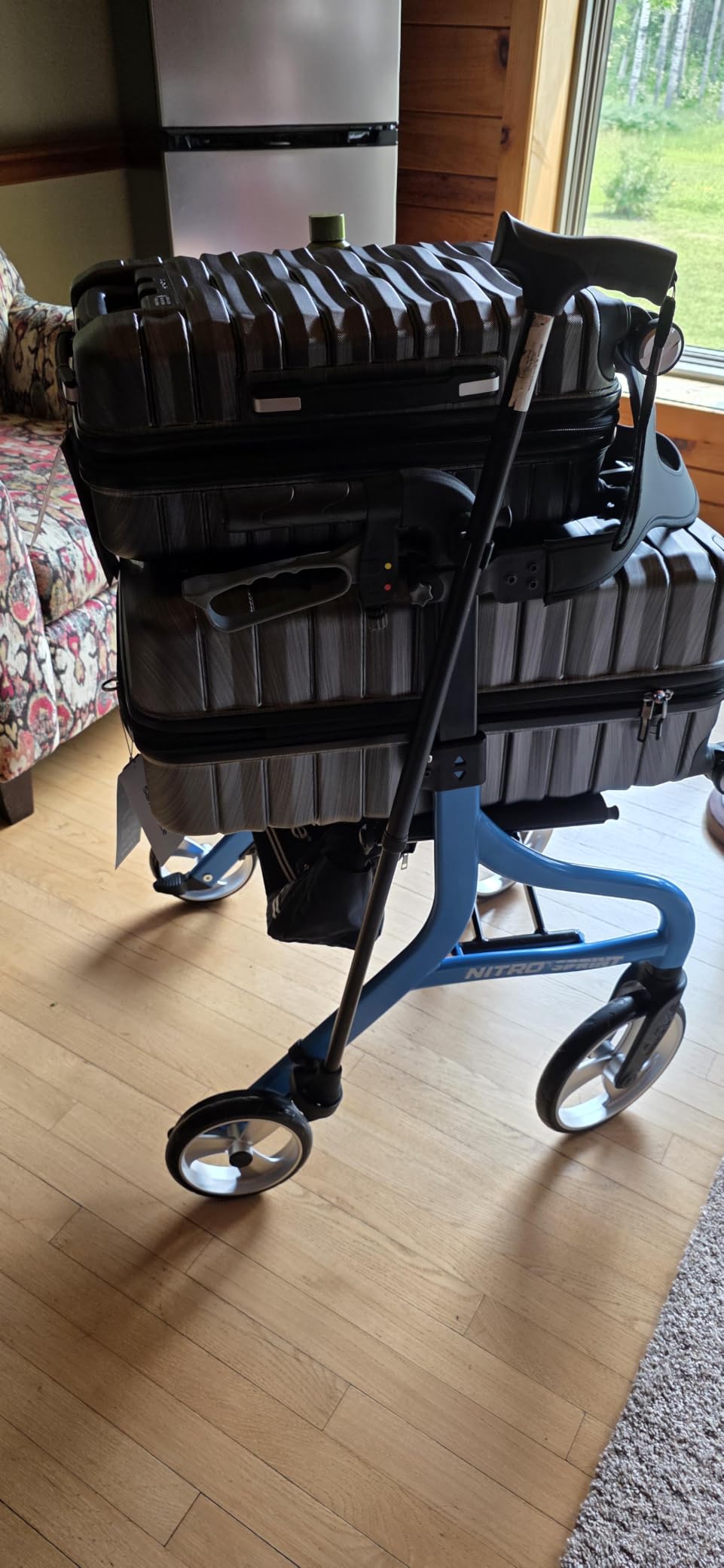 Drive Medical Nitro Sprint Rollator Walker with Seat, Petite Height, Red customer photo 1