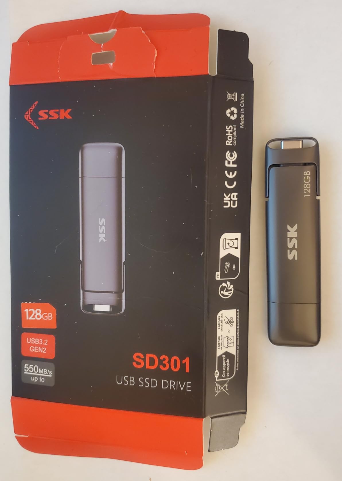 SSK 512GB USB C Flash Thumb Drive up to 550MB/s Dual USB C+A Memory Stick customer photo 1