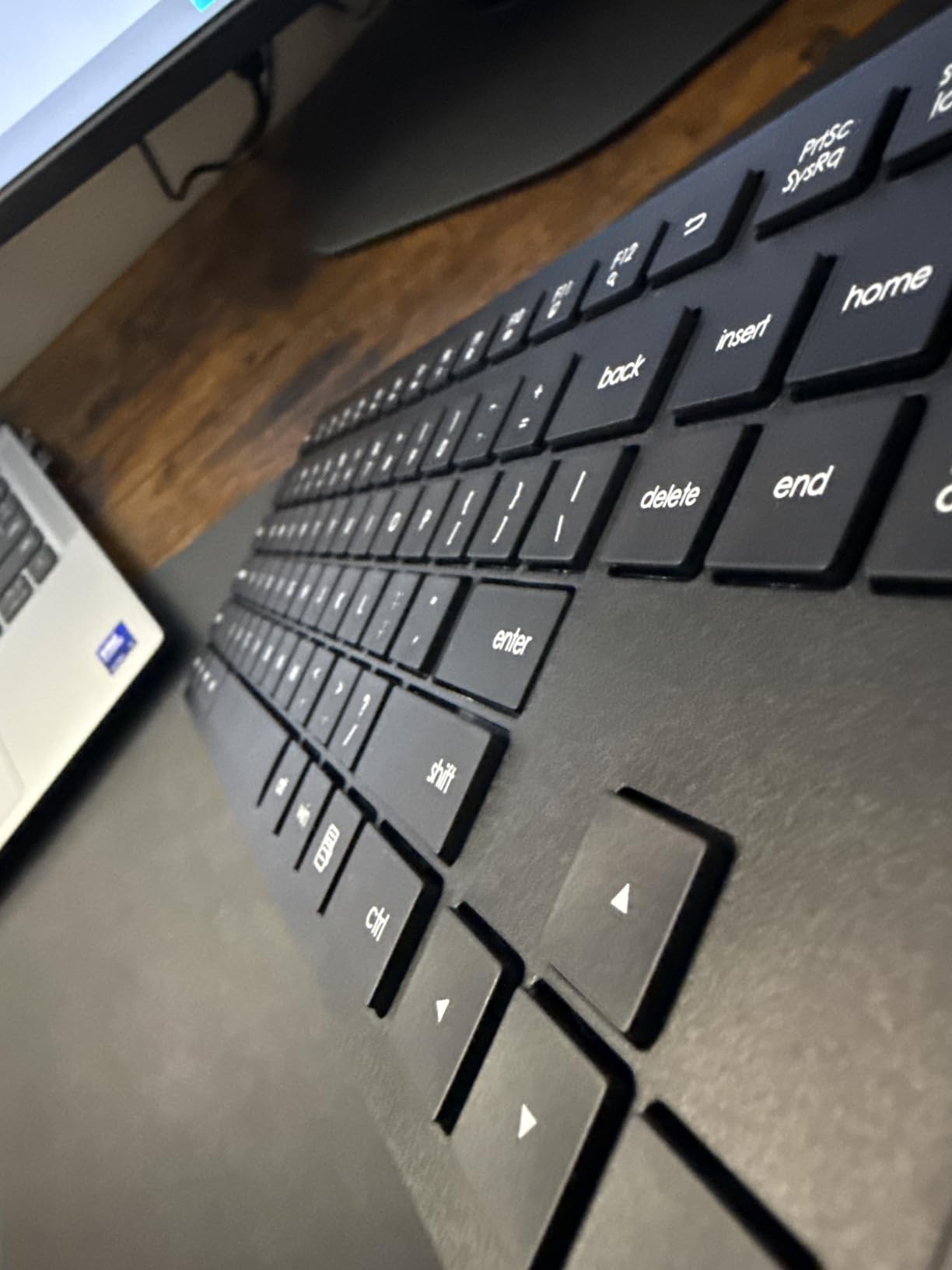 USB Silent Wireless Keyboard for Laptop Computer Full Size Number Pad Black customer photo 2