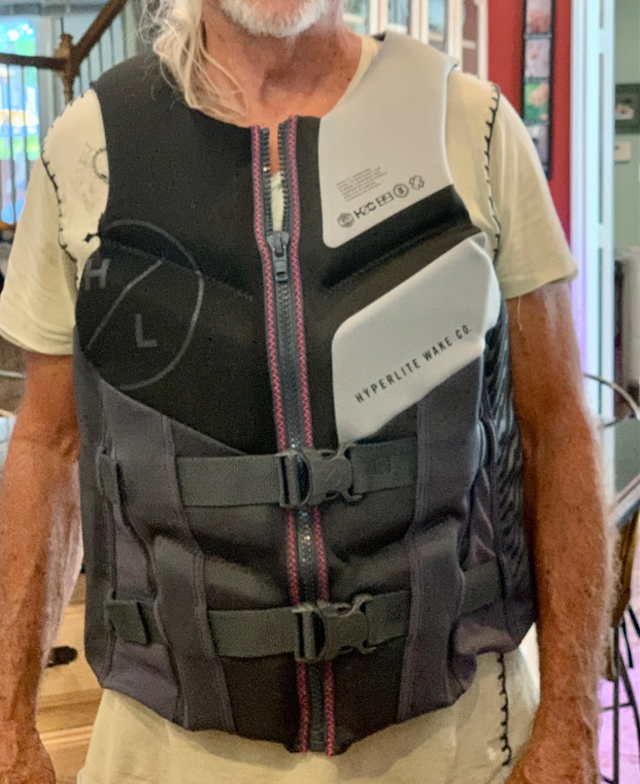 HyperLite Men's Elite Life Jacket - US Coast Guard Approved Level 70 Buoyancy Aid, Great for Any Water Sports Activity Including Boating, Paddle & Swimming customer photo 1