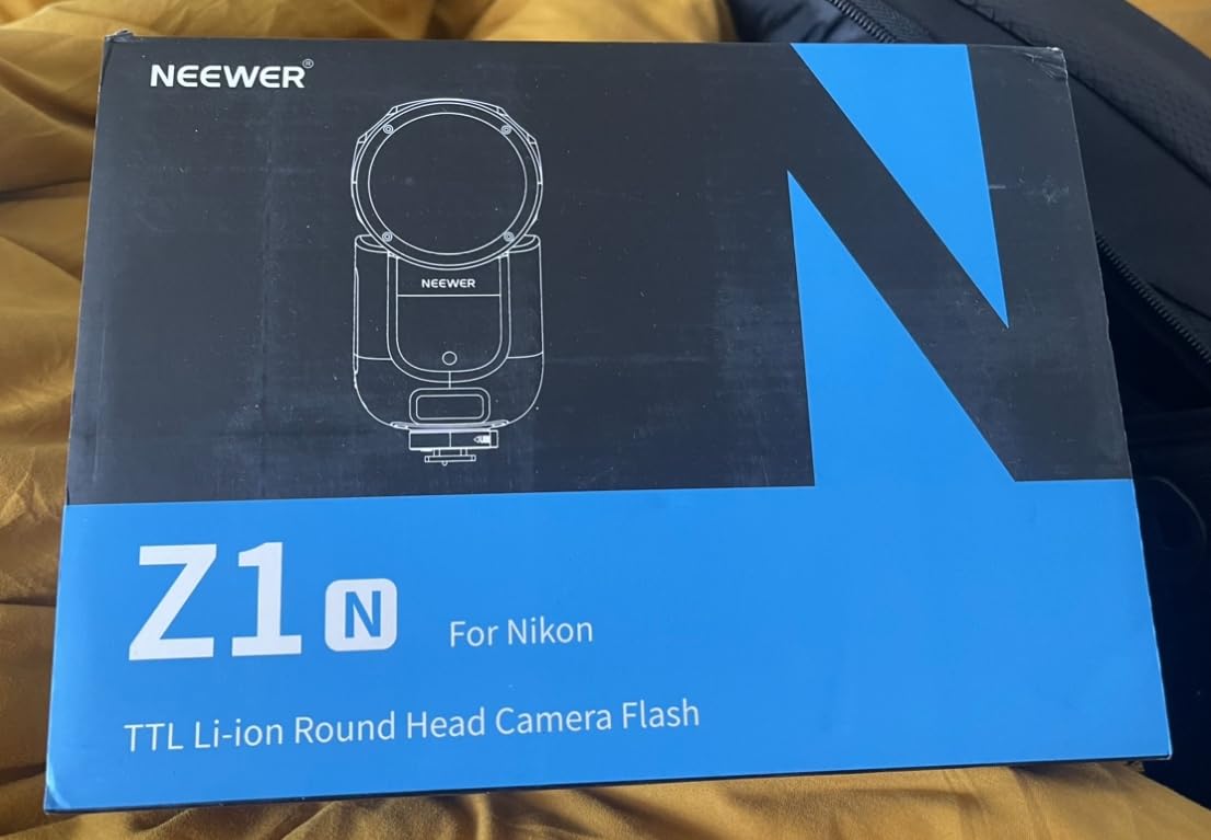 NEEWER Z1-N TTL Round Head Flash Speedlite for Nikon with Magnetic Dome Diffuser, 76Ws 2.4G 1/8000s HSS Speedlight, 10 Levels LED Modeling Lamp, 2600mAh Battery, 480 Full Power Shots, 1.5s Recycling customer photo 1