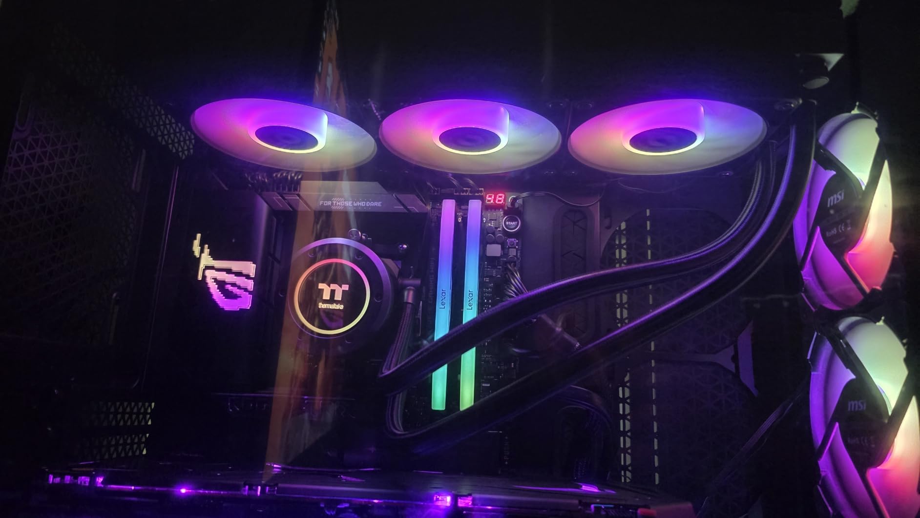 Thermaltake TH120 ARGB Sync V2 CPU Liquid Cooler/AlO Liquid Cooling/Fan 120mm*1/PWM 500~2000 RPM/Mirror Waterblock/MB ARGB Sync Control, CL-W360-PL12SW-A , Black customer photo 1