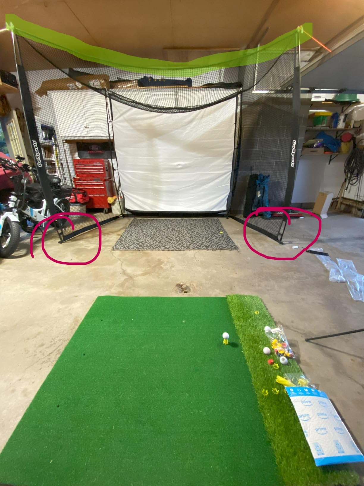 GoSports Range Cage 10 ft x 8 ft Golf Net Cage – Indoor & Outdoor Golf Practice Net for Full Swing Training and Home Golf Simulator Setups customer photo 2