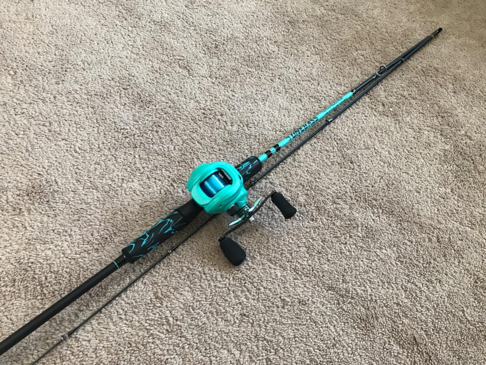One Bass Fishing Rod and Reel Combo, IM6 Graphite 2Pc Blank Baitcasting Combo with SuperPolymer Handle customer photo 1