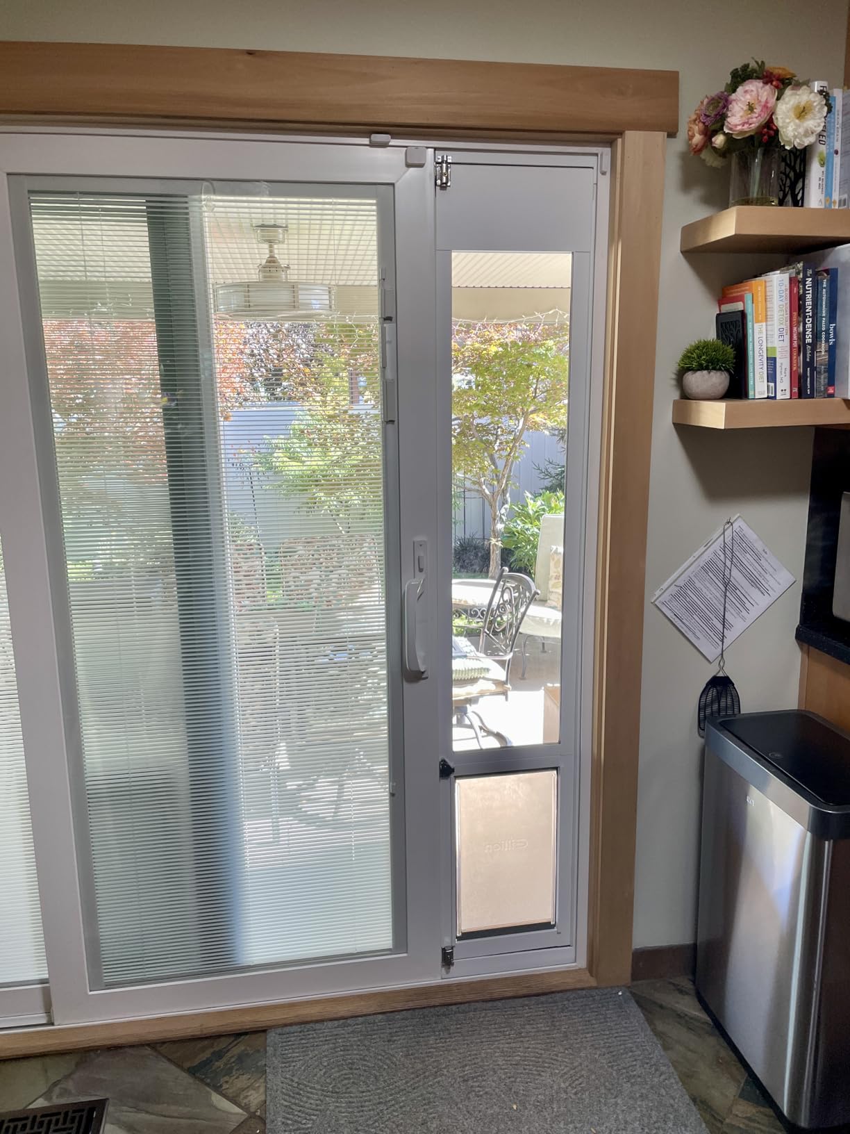 Large Dog Door for Sliding Glass Door,Openable Pet Door for Sliding Glass Doors, All-Metal Framed & Panel & Lock, Adjustable 75 7/8