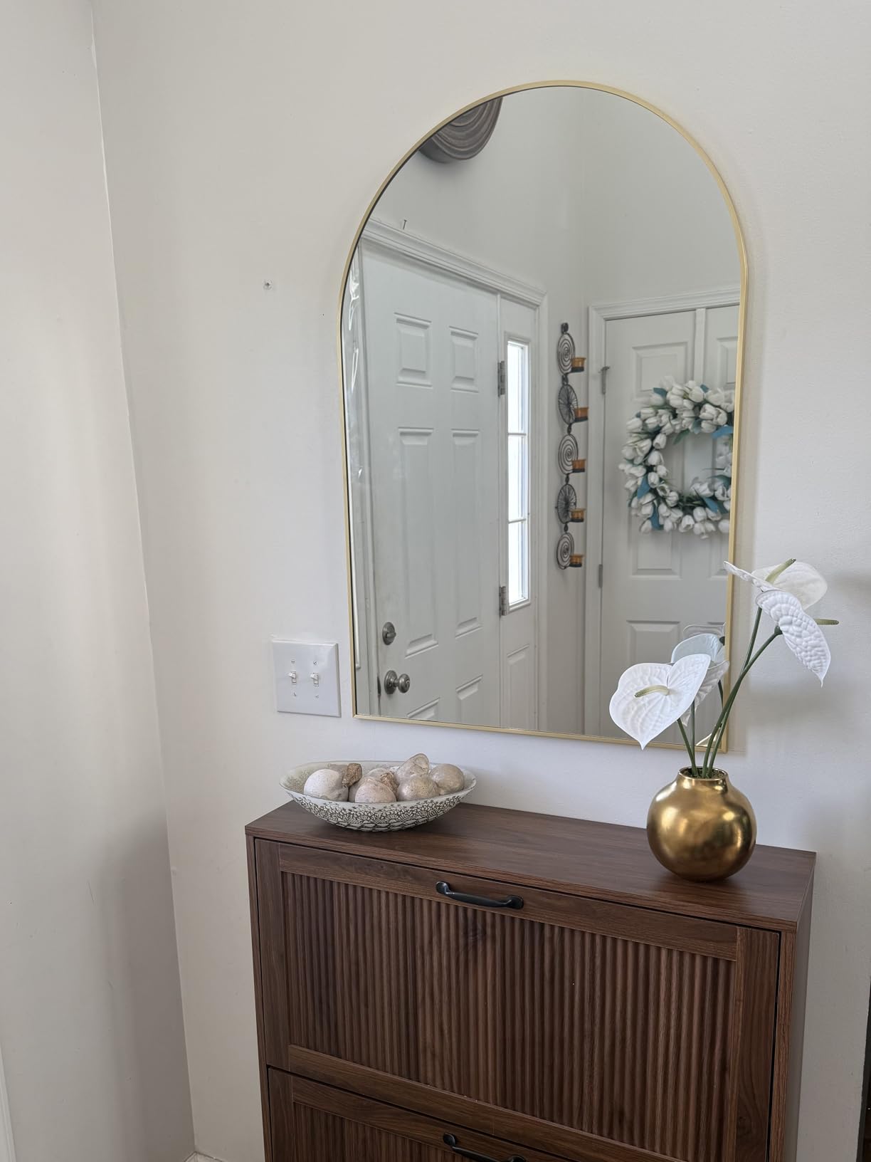 Home Gym Mirror for Wall, 48x24x3PCS Frameless Full Length Mirror, Silver customer photo 1