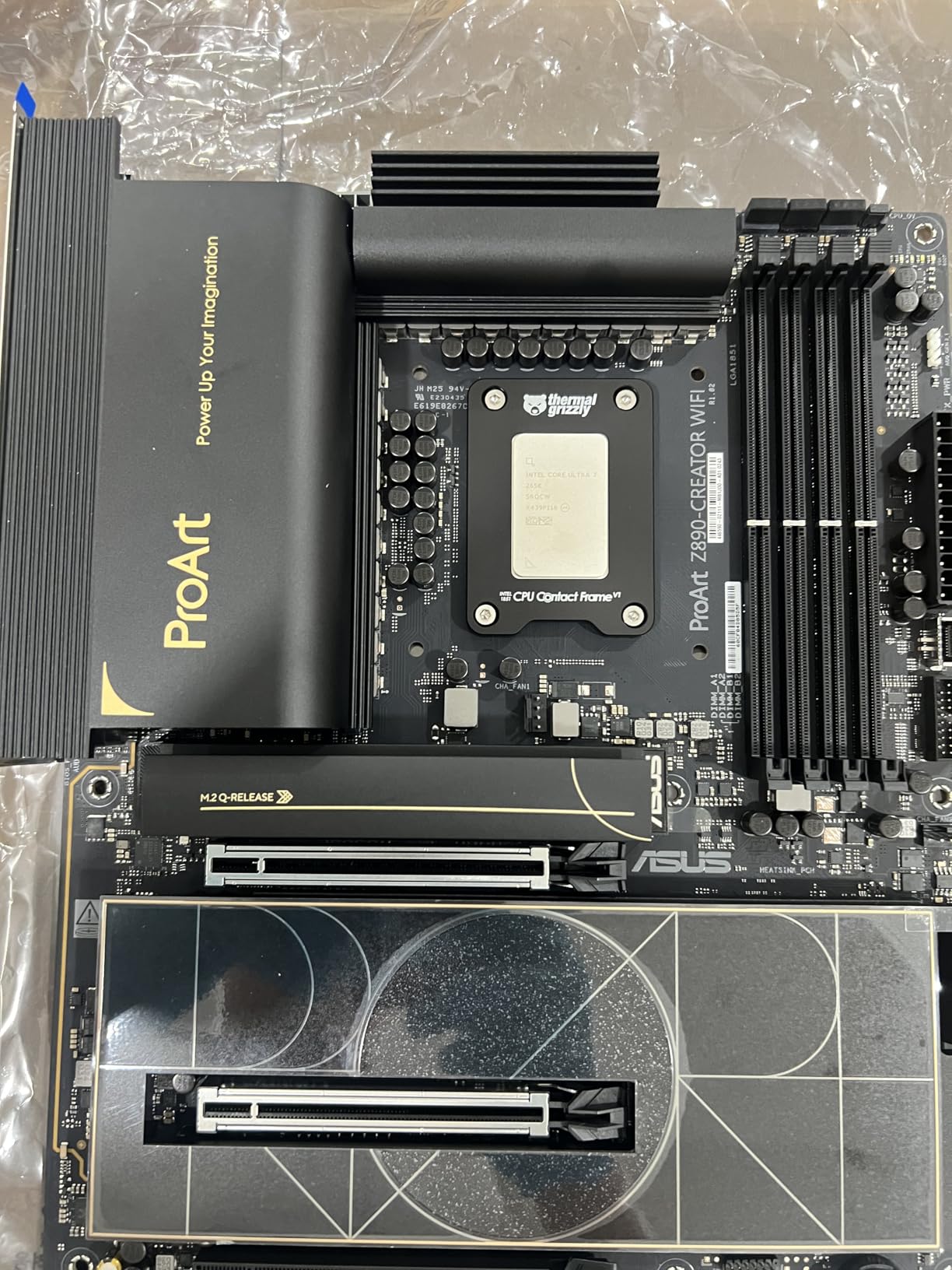 ASUS ProArt Z890-CREATOR WIFI Z890 LGA 1851 ATX Motherboard, Intel® Core™ Ultra Processor Series 2 Ready, 16+2+1+2 stages, PCIe® 5.0, DDR5, Thunderbolt™ 5 Type-C®, 10+2.5 Gb LAN, WiFi 7, 5x M.2, AI OC customer photo 2