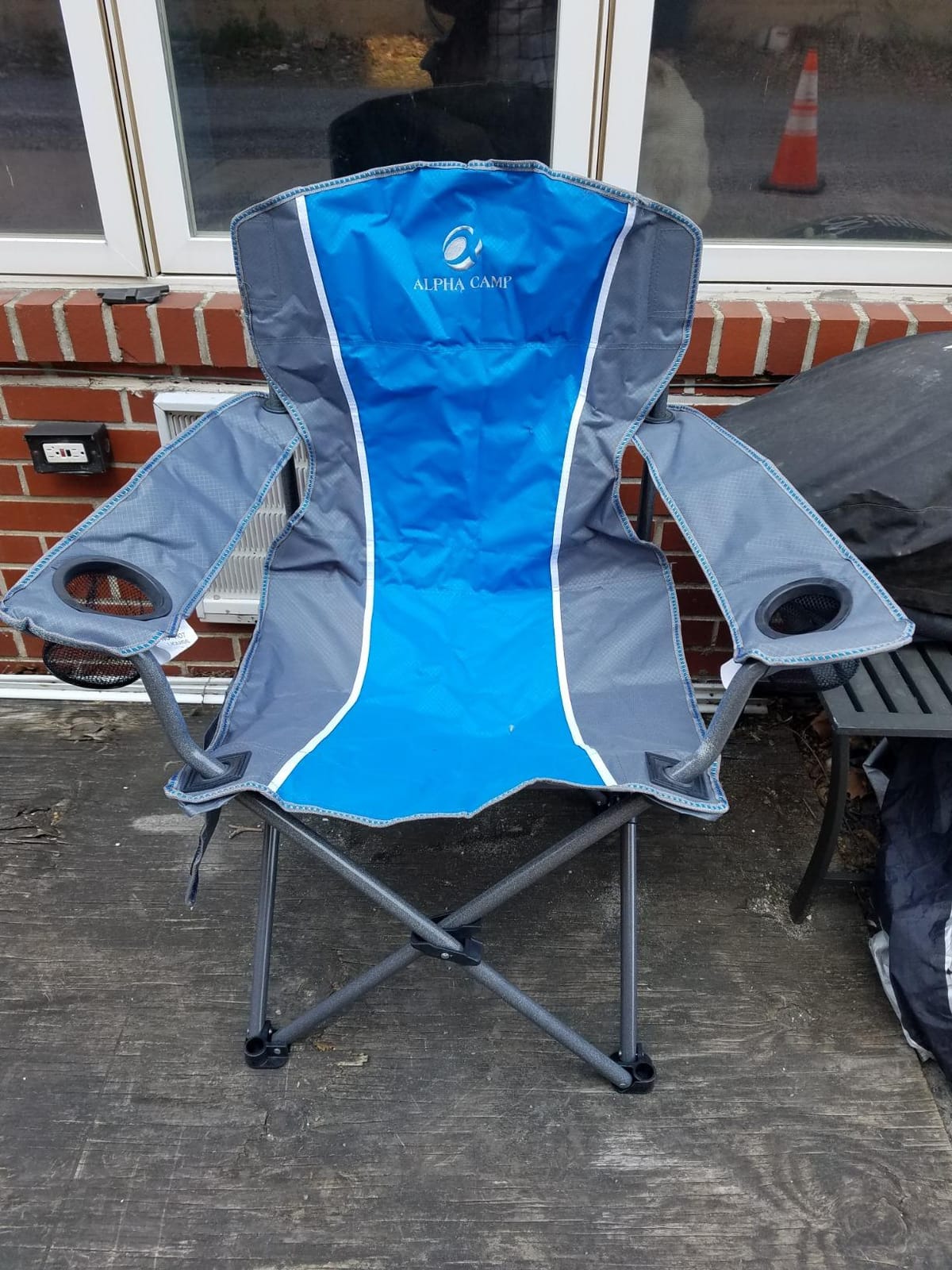 ALPHA CAMP Oversized Camping Folding Chair - Heavy Duty Steel Frame Support 350 LBS, Collapsible Padded Arm With Cup Holder, Quad Lumbar Back, Portable for Outdoor/Indoor customer photo 2