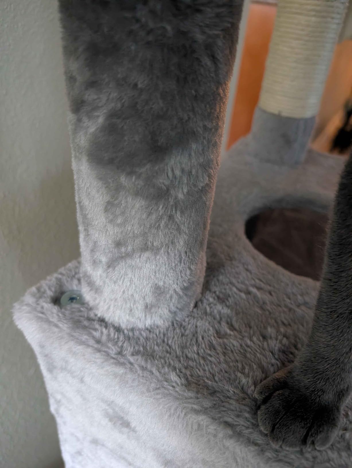 Hey-brother Cat Tree Tower, Adjustable Height, Floor to Ceiling, MPJ091W customer photo 2