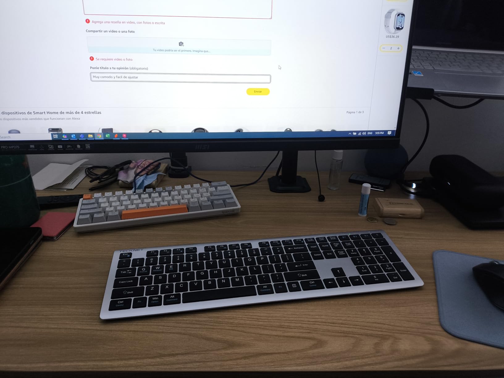 TECKNET Bluetooth Keyboard Rechargeable 4-Device (2.4G+BT) Free Switching customer photo 1