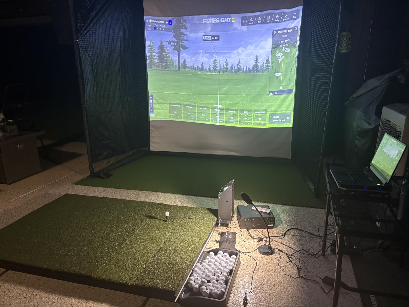 GoSports Range Cage Elite Golf Hitting Net - 8 x 8 ft Golf Simulator Enclosure with Impact Screen customer photo 1