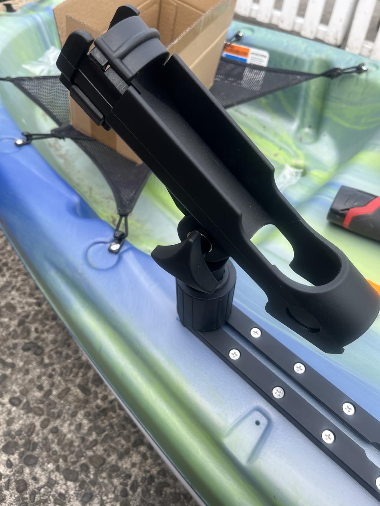 LBW Kayak Fishing Rod Holder Track Mount, Universal T-Shaped Screw Mounted on Rail for Kayak, Canoe, Boat Fishing Rod Holder, Kayak Pole Holder customer photo 1
