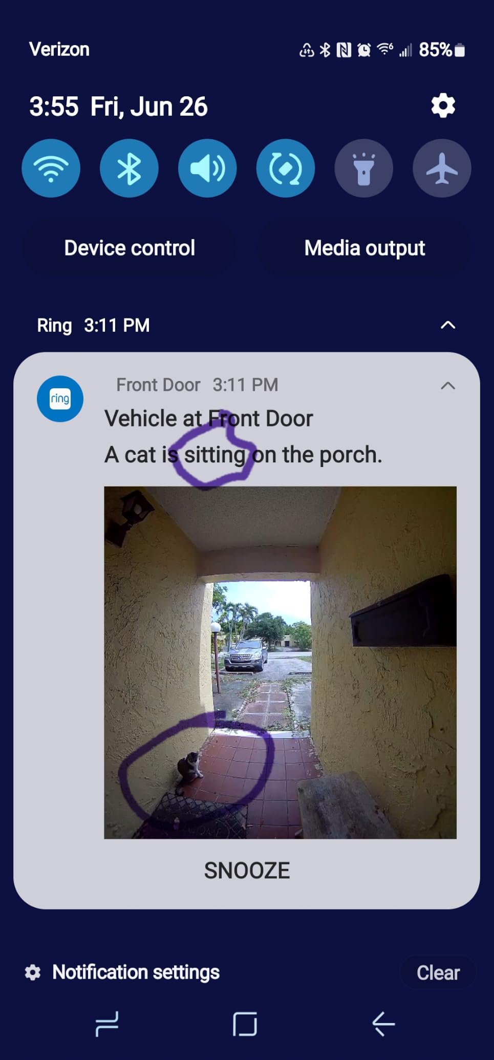Ring Battery Doorbell 2K (newest model) Retinal 2K with wide-angle video, up to 6x Enhanced Zoom, Two-Way Talk, and Built-In Battery, Speckled Gray customer photo 1