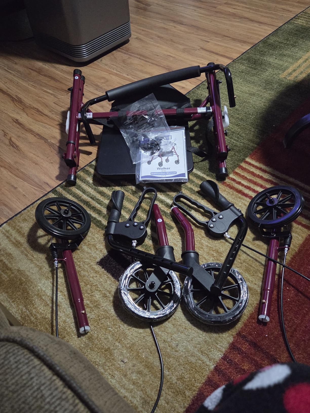 HOMLAND Foldable Walkers for Seniors with Seat, 16lb Light Rollator Walkers customer photo 2