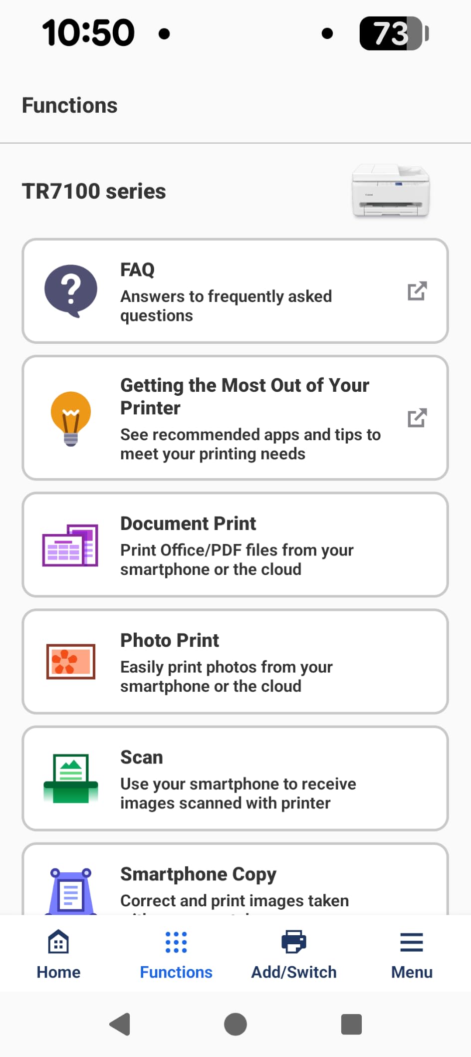 Canon PIXMA TR7120 Wireless Color Inkjet Printer, Duplex Printing, White – Home Printer with Copier/Scanner, Auto Document Feeder, Compact Design, Intuitive Control Panel customer photo 2