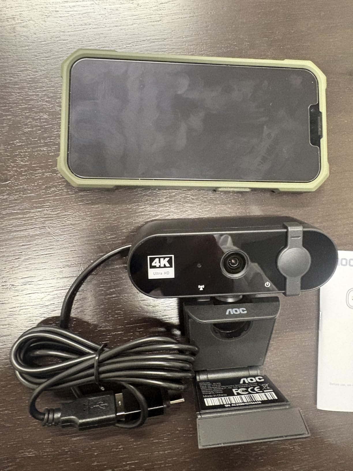 AOC 4K Webcam for PC, Streaming Computer Camera with Noise-Canceling Mic customer photo 2
