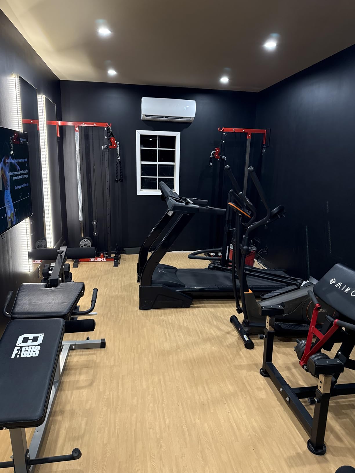 JELENS RC01 2 in 1 Rowing Cable Machine, Wall‑Mounted LAT Pulldown Machine, 16 Adjustable Positions, Home Gym Pulley System with Training Attachments customer photo 2