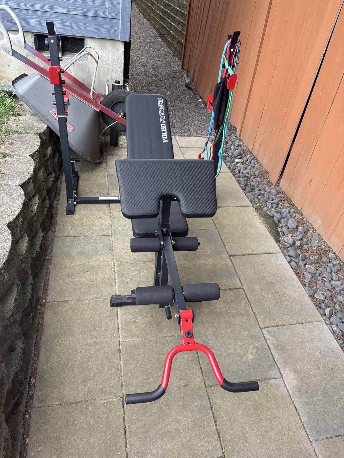 YOLEO Olympic Weight Bench Set, Heavy Duty Bench Press Rack for Home Gym customer photo 2
