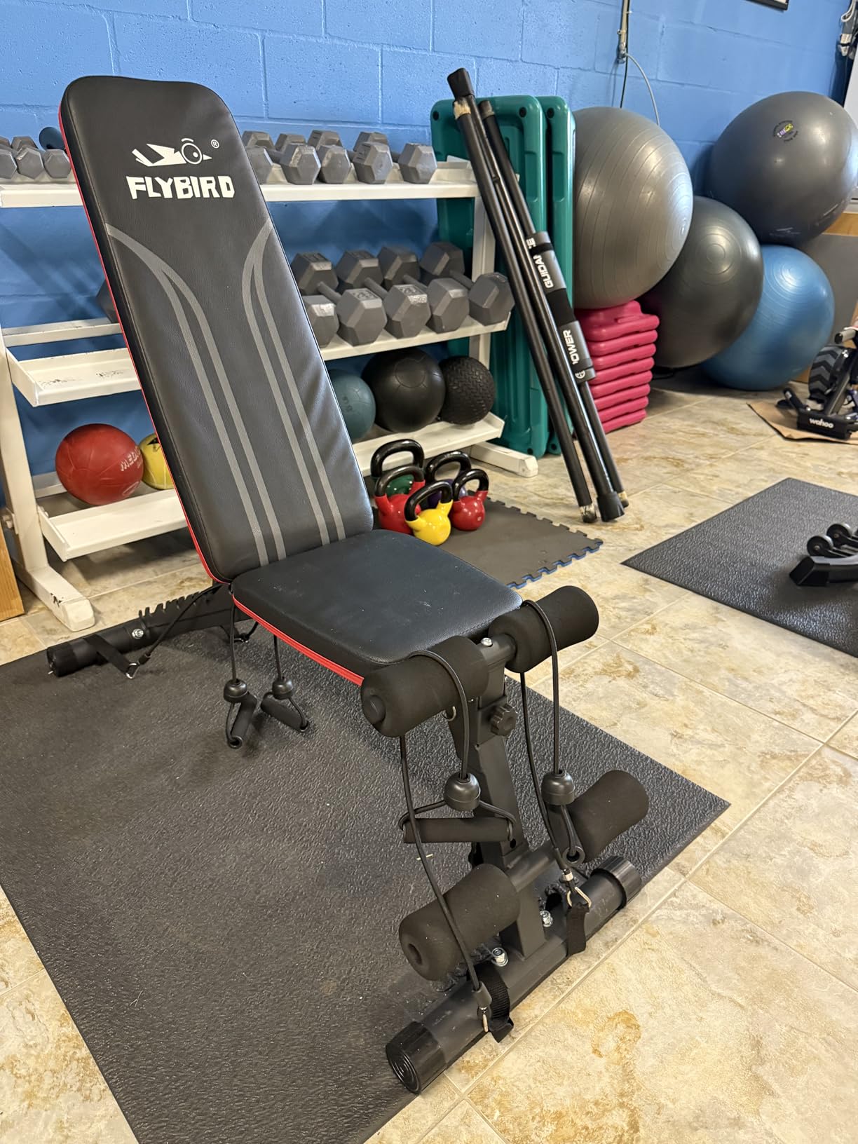 FLYBIRD Adjustable Weight Bench, 1000LB Zero-Gap Foldable Workout Bench customer photo 1