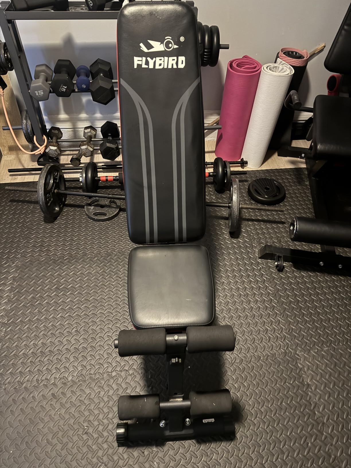 FLYBIRD Adjustable Weight Bench, 1000LB Zero-Gap Foldable Workout Bench customer photo 2
