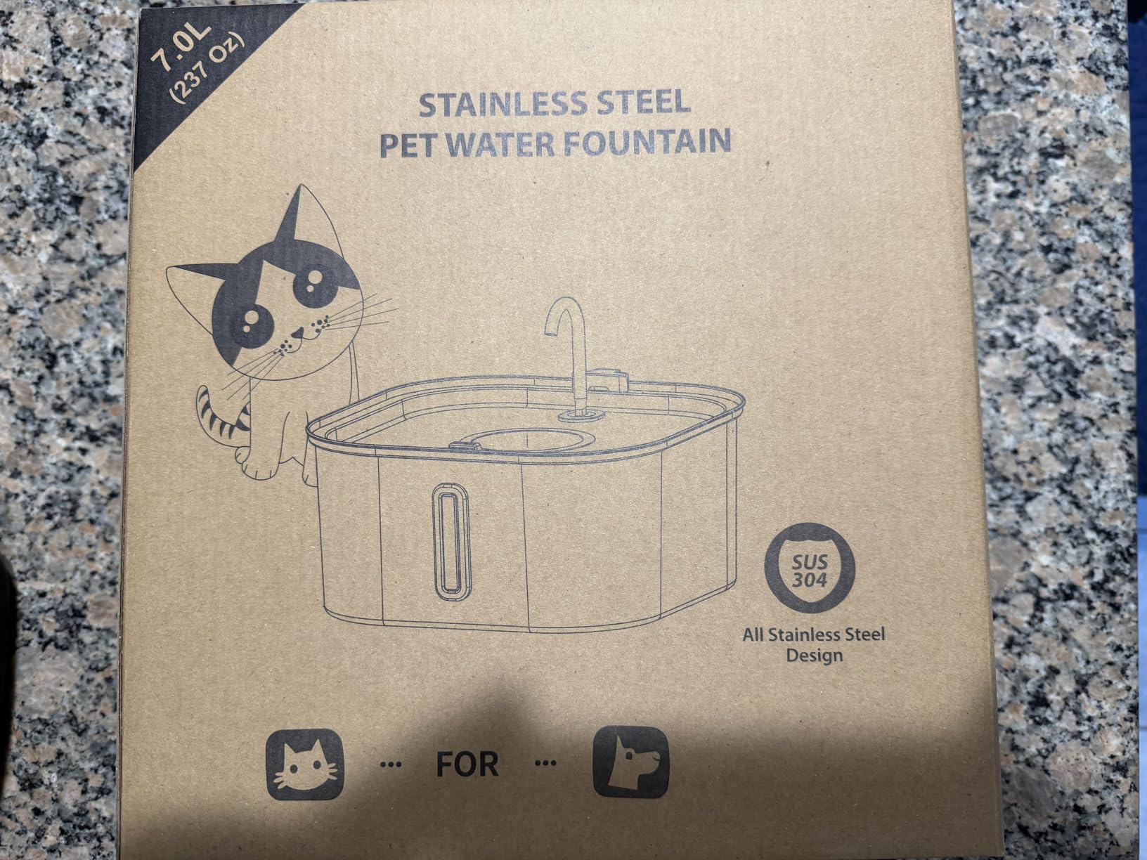 Dog Water Fountain for Large Dogs, 8L/270oz Stainless Steel Dog Bowl customer photo 2