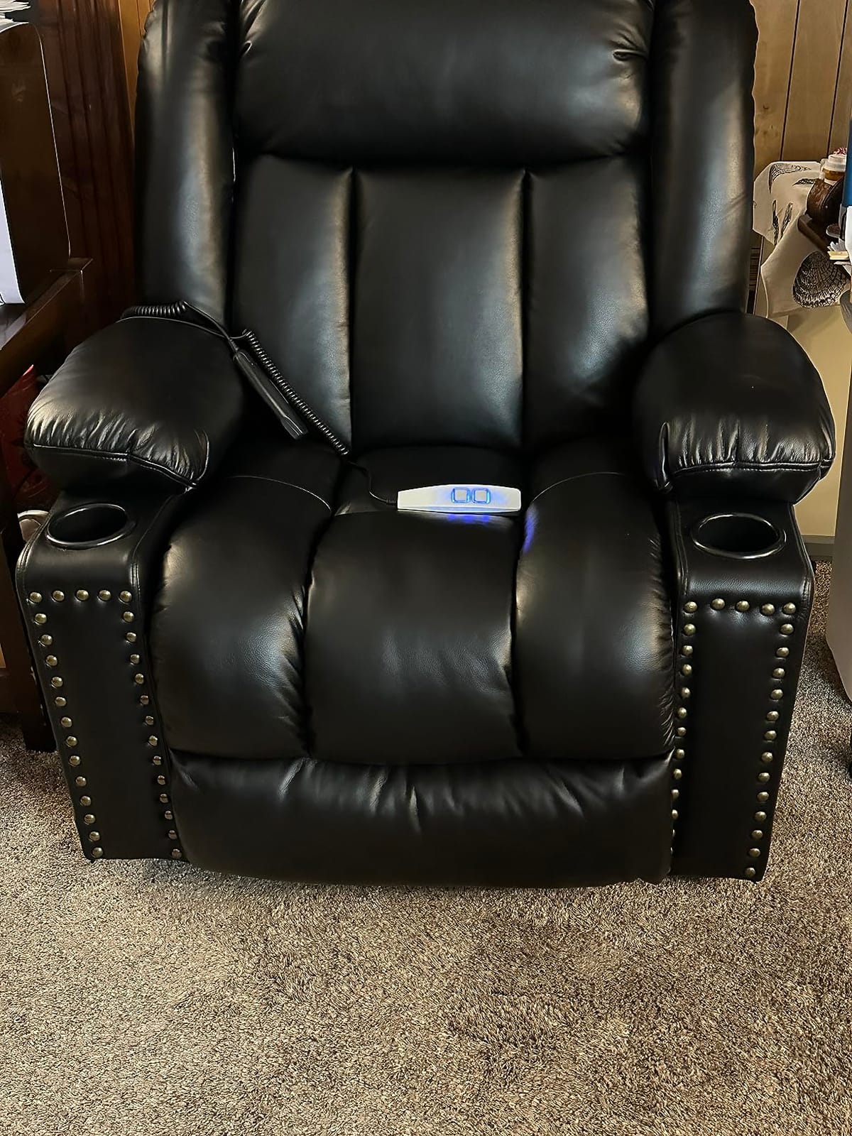 Triple Motor Large Power Lift Recliner Chair for Elderly with Heat and Massage, Lay Flat Lift Chairs for Seniors Infinite Position, Extended Footrest，USB&Type-C Ports, Cup Holder customer photo 1