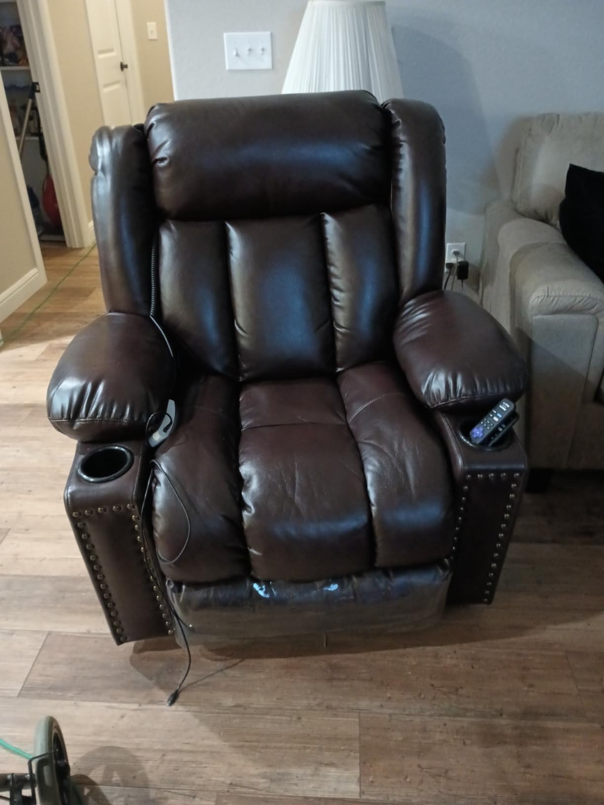 Triple Motor Large Power Lift Recliner Chair for Elderly with Heat and Massage, Lay Flat Lift Chairs for Seniors Infinite Position, Extended Footrest，USB&Type-C Ports, Cup Holder customer photo 2