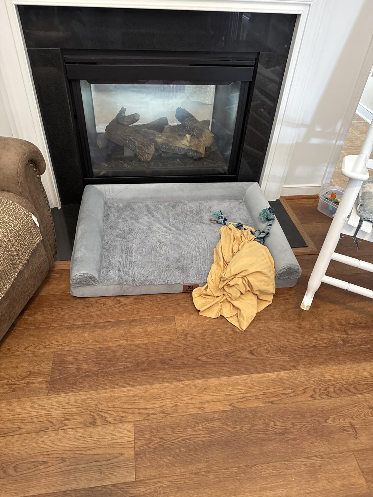Sytopia Indestructible Dog Beds for Large Dogs Orthopedic, 42 Inch Chew Proof Pet Beds Extra Large, Washable Removable Cover and Anti-Slip Bottom - X-Large, Grey customer photo 2