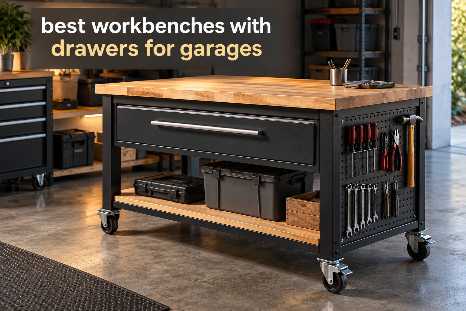 best workbenches with drawers for garages