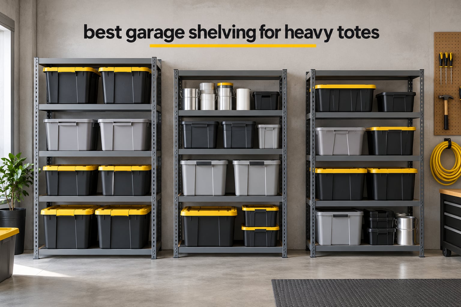 best garage shelving for heavy totes